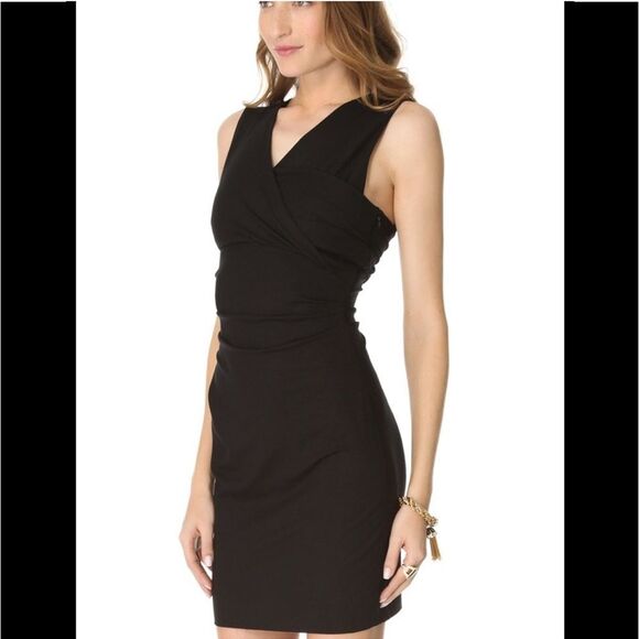 DVF Diane von Furstenberg Parker jersey dress black Sz M - Picture 1 of 11